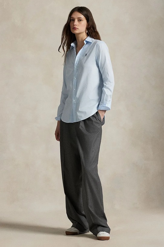 Ρούχα Βαμβακερό πουκάμισο Polo Ralph Lauren 211A92177 μπλε