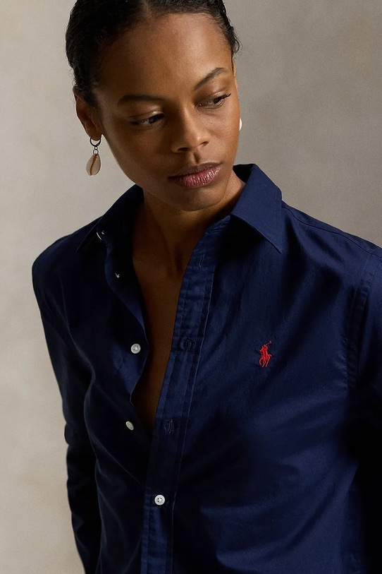 Polo Ralph Lauren koszula bawełniana granatowy 211A92177