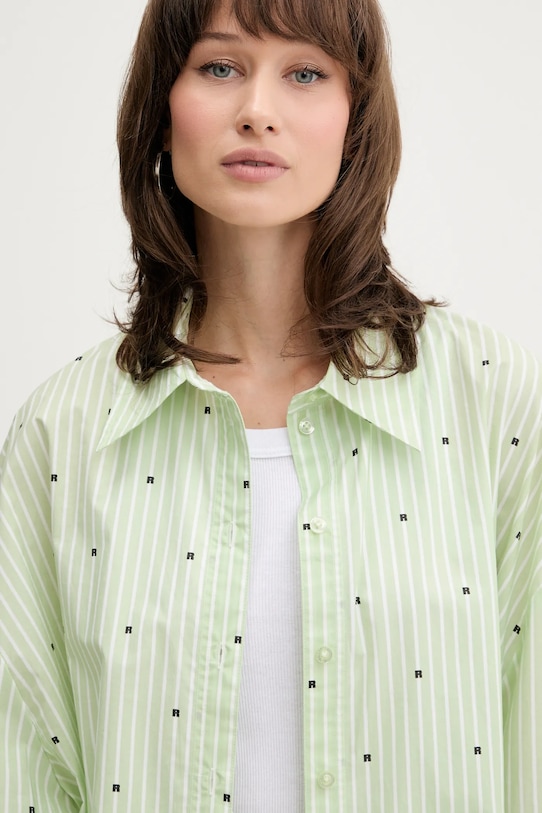 Bavlnená košeľa Rotate zelená 1143983062
