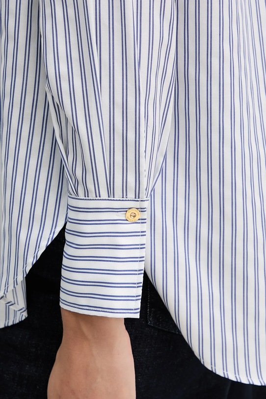 Хлопковая рубашка Elisabetta Franchi CA11156E2 голубой