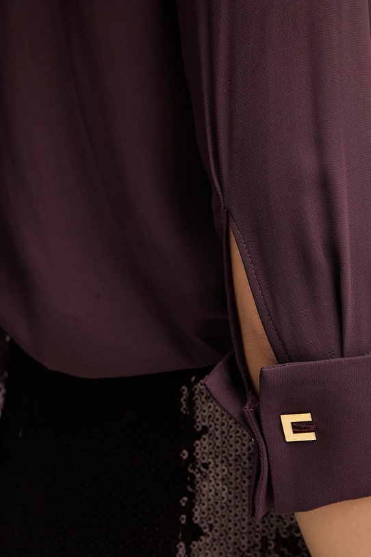 Πουκάμισο Elisabetta Franchi CA12256E2 μπορντό