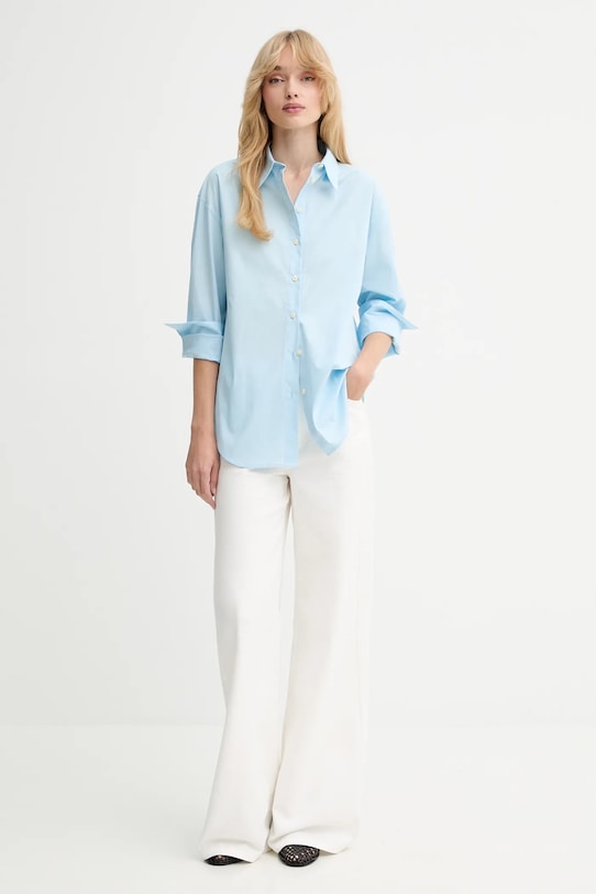 Calvin Klein koszula LV044B160G niebieski AW25