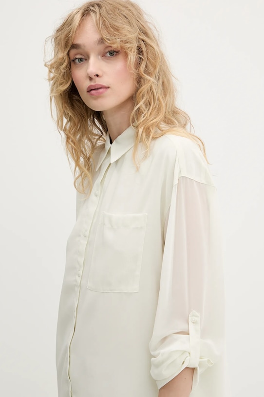 Košile Calvin Klein béžová LV044B902G