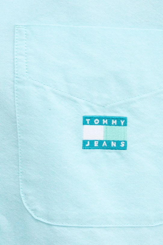 Πουκάμισο Tommy Jeans DW0DW20988 τιρκουάζ
