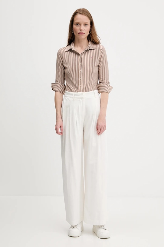 Tommy Hilfiger koszula WW0WW43528 brązowy AW25