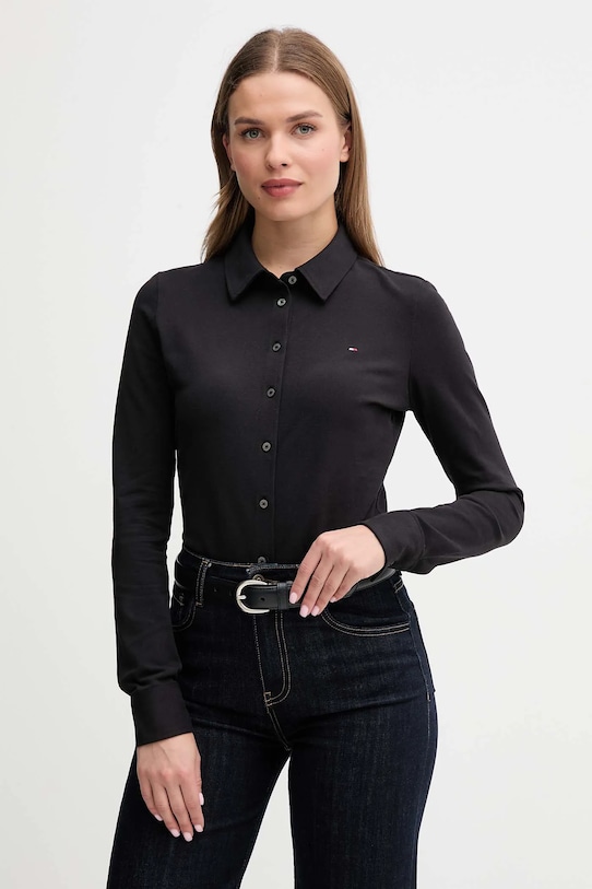 Tommy Hilfiger cămașă negru WW0WW43528