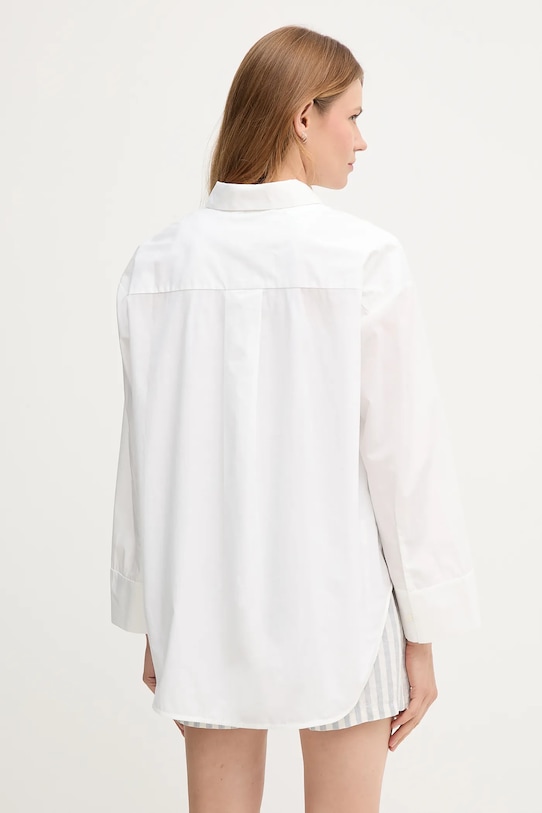 Odzież Tommy Hilfiger koszula bawełniana WW0WW45892 biały