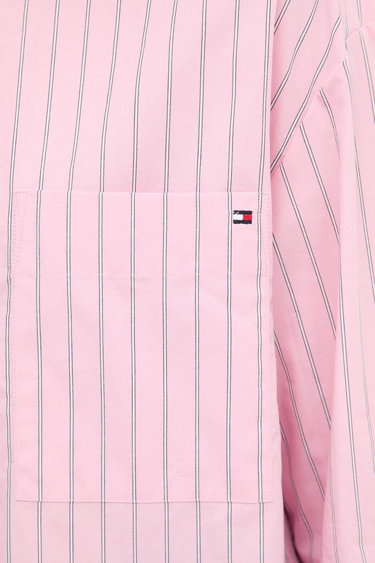 Βαμβακερό πουκάμισο Tommy Hilfiger WW0WW45892 ροζ