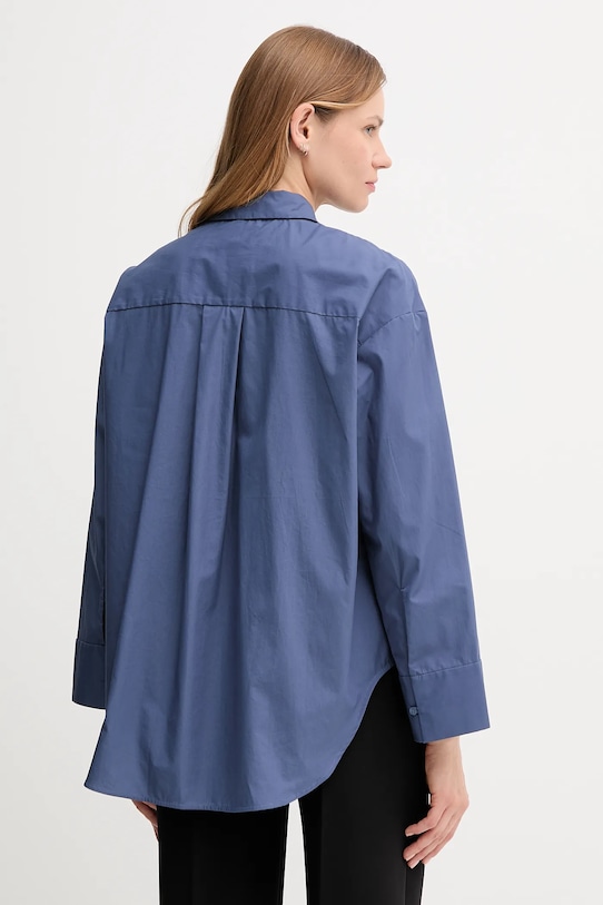 Odzież Tommy Hilfiger koszula bawełniana WW0WW45892 granatowy