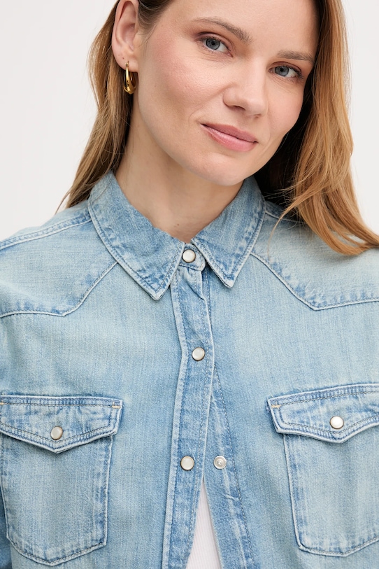 Джинсова сорочка Tommy Hilfiger блакитний WW0WW46486