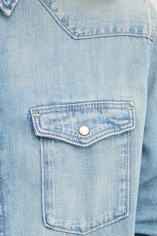 Джинсова сорочка Tommy Hilfiger WW0WW46486 блакитний