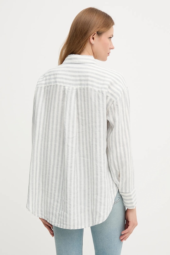 Odzież Tommy Hilfiger koszula lniana WW0WW46509 biały