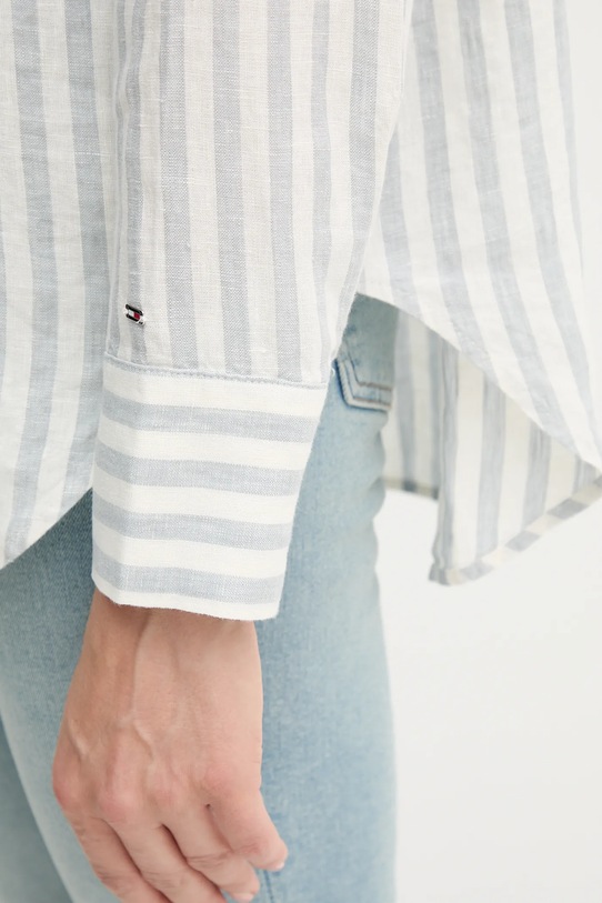 Tommy Hilfiger koszula lniana WW0WW46509 biały