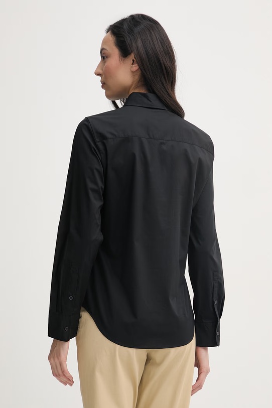 Odzież Tommy Hilfiger koszula damska bawełniana z elastanem WW0WW47169 czarny