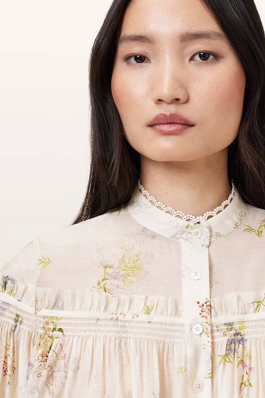 AllSaints cămașă DELPHINE W057PC alb AW25