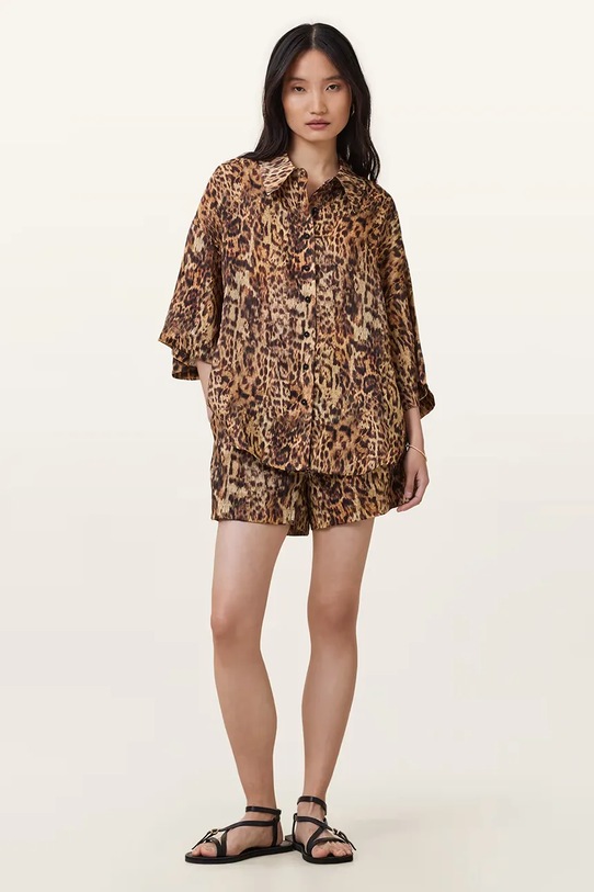 AllSaints koszula lniana CHARLI W061PC