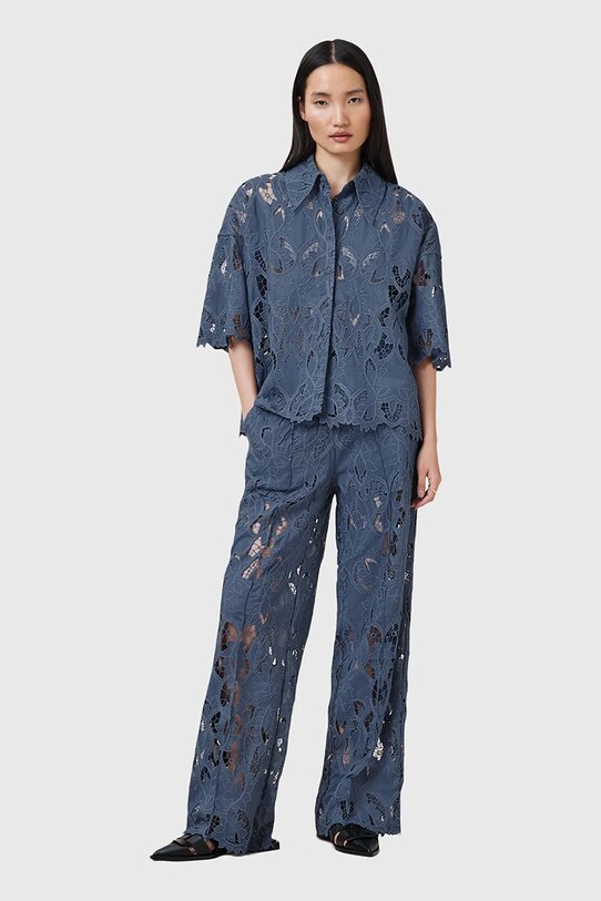 AllSaints koszula CHARLI W098PC niebieski