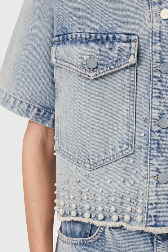 Odzież AllSaints koszula jeansowa TOVE W116PC niebieski