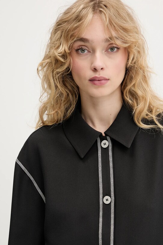 Stine Goya cămașă negru SG.PF25.S029.2369