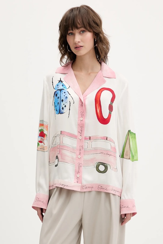 Stine Goya koszula klasyczny beżowy SG.AW25.T096.2263