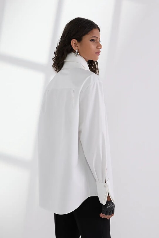 Karl Lagerfeld koszula bawełniana A3W11020 biały AW25