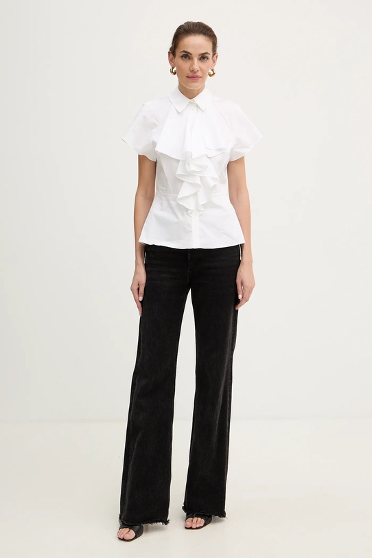 Karl Lagerfeld koszula bawełniana A3W11035 beżowy AW25