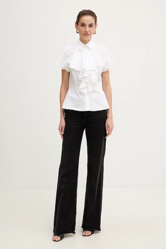 Karl Lagerfeld koszula bawełniana A3W11035 beżowy AW25