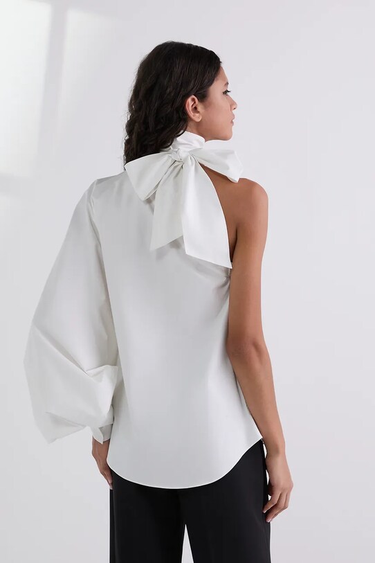 Karl Lagerfeld blúz pamutból A3W11037 fehér AW25