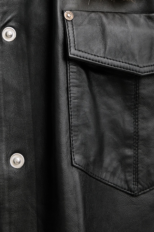 Gestuz koszula skórzana 10910553 czarny