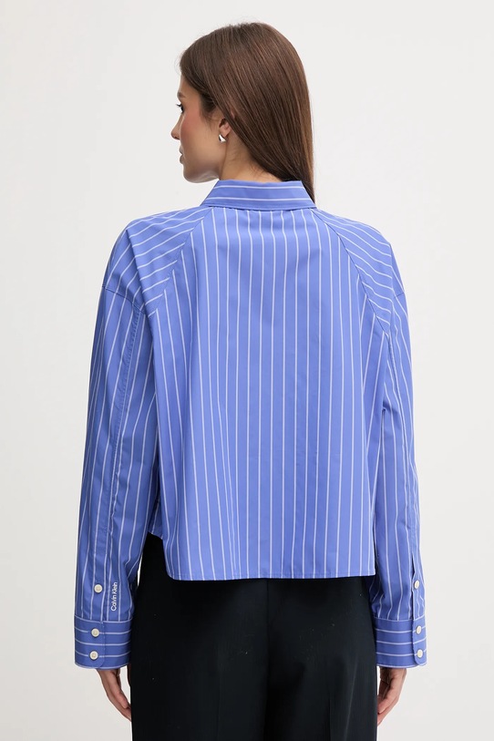 Oblečení Bavlněná košile Calvin Klein Jeans LV047C118G modrá