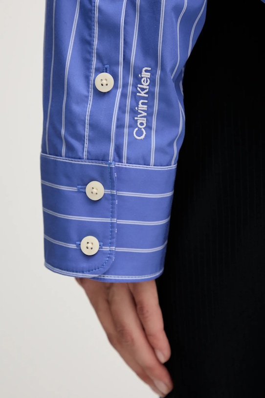 Bavlněná košile Calvin Klein Jeans LV047C118G modrá