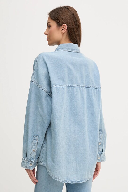 Odzież Calvin Klein Jeans koszula jeansowa LV047C709G niebieski