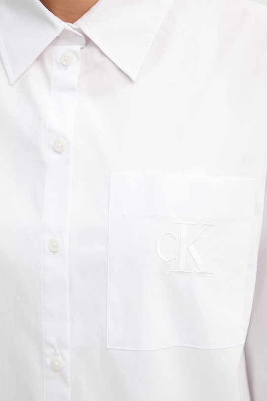 Calvin Klein Jeans cămașă LV047C143G alb