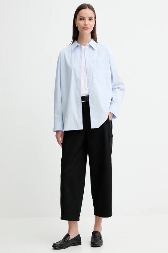 Calvin Klein Jeans koszula LV047C143G niebieski AW25