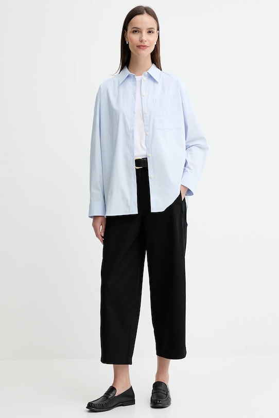 Košile Calvin Klein Jeans LV047C143G modrá AW25