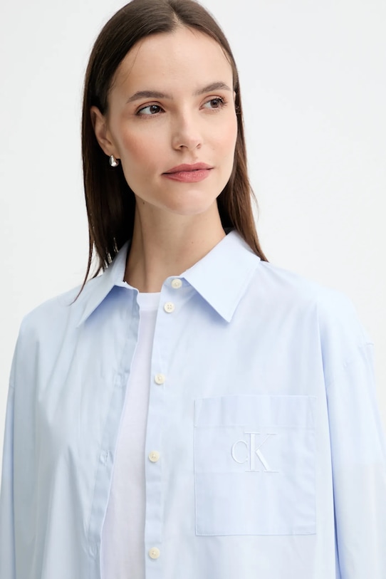 Košile Calvin Klein Jeans modrá LV047C143G