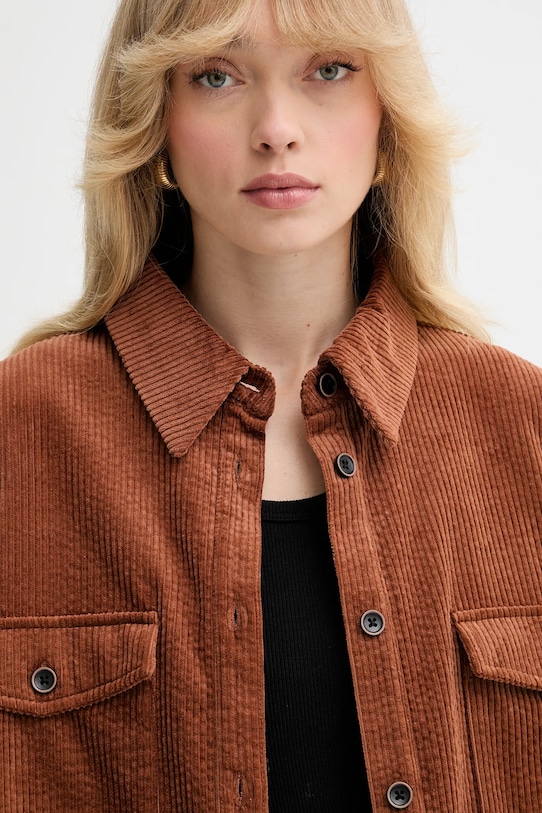 Gestuz koszula bawełniana brązowy 10910624