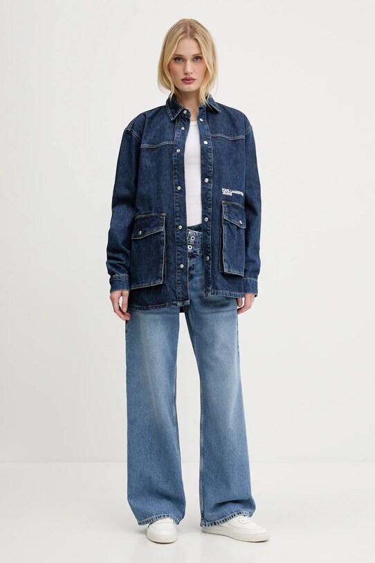Karl Lagerfeld Jeans geacă jeans A3W11004 bleumarin AW25