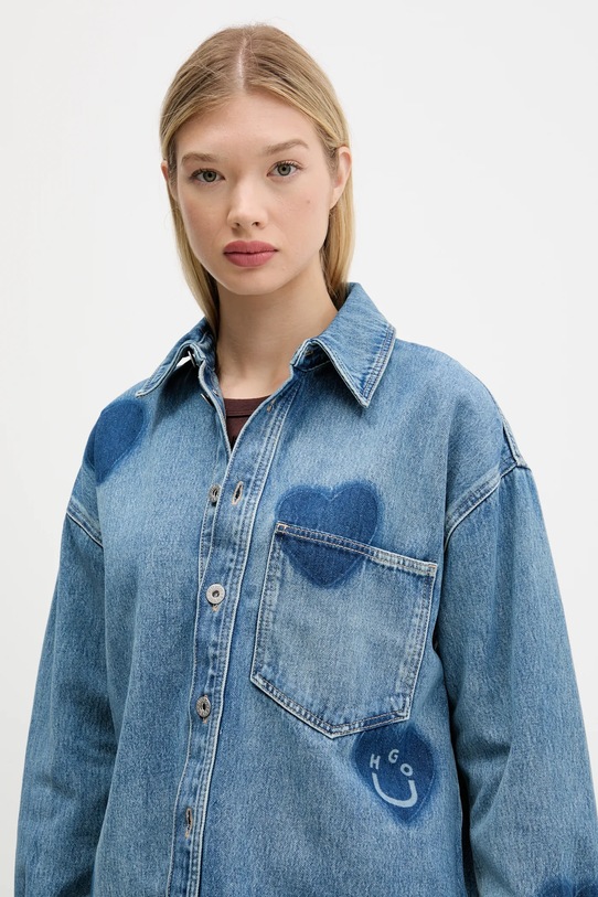 Hugo Blue cămașă jeans albastru 50544492