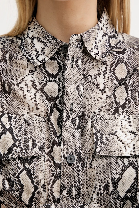 Bavlněná košile MICHAEL Michael Kors MT540WAK6A béžová