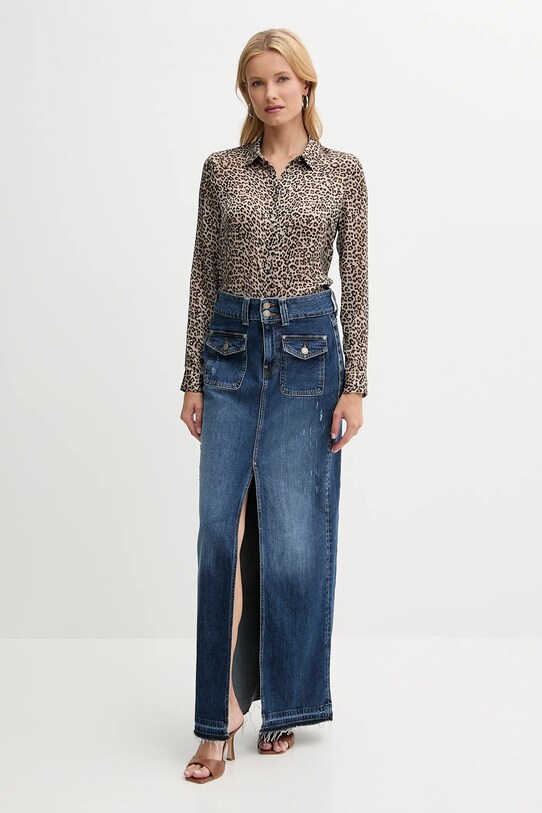 Πουκάμισο Guess CLOUIS W5YH0X.WDW82 μπεζ AW25