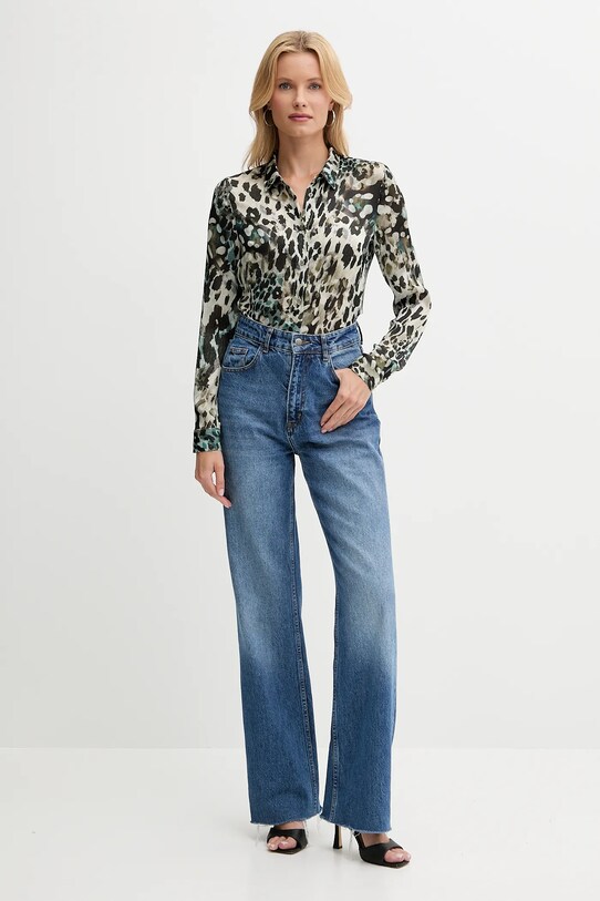 Πουκάμισο Guess CLOUIS W5YH0X.WDW82 μαύρο AW25