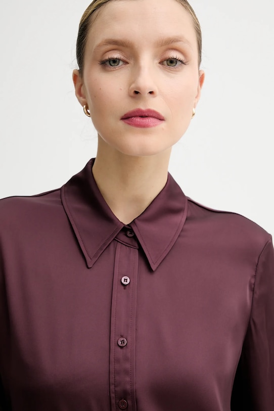 Guess cămașă CONCETTA burgundia W5YH03.WF1T2