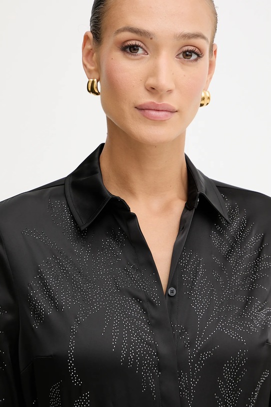 Πουκάμισο Guess AGNES μαύρο W5YH40.WFQC2