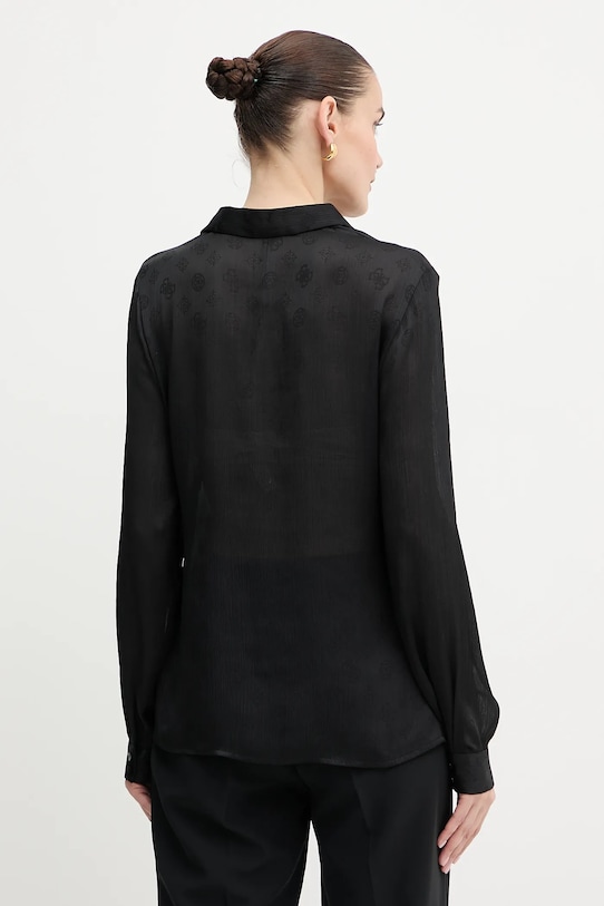 Îmbrăcăminte Guess cămașă MARTHE W5YH1A.WHCR2 negru
