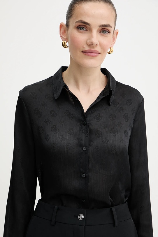 Guess koszula MARTHE czarny W5YH1A.WHCR2