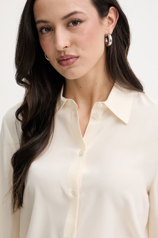 Pinko koszula damska jedwabna beżowy 105593.A2T7