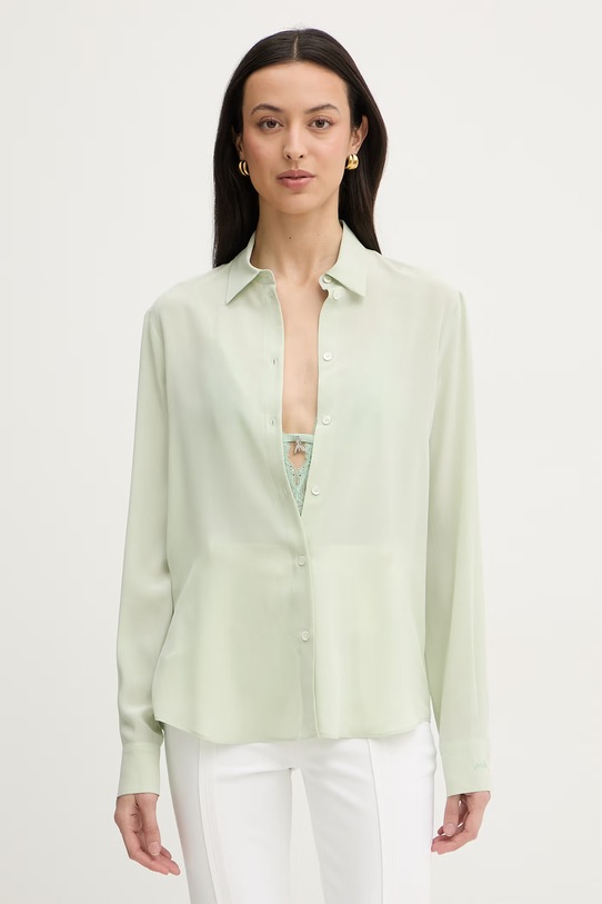 Pinko srajca ženska svilena zelena 105593.A2T7