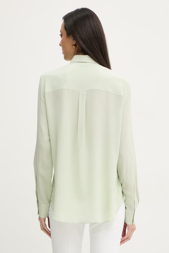 Oblačila Pinko srajca ženska svilena 105593.A2T7 zelena