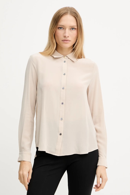 Pinko koszula jedwabna regular beżowy 105593.A2T7